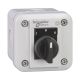 control station XAL-E - selector switch 3 position - I-O-II - white - 2 NO - XALE1333