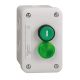 control station XAL-E with green pushbutton I white 1NO + green pilot-LED - 24V - XALE21V1B