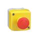 Harmony XALD, XALK, Control station, plastic, yellow, 1 red mushroom head push button Ø40, emergency stop push-pull 1 NC, unmarked, UL/CSA certified - XALK198H7