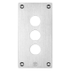 drilled front plate - XAP-E - metal - 3 horizontal openings - XAPE303