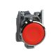 Push button, metal, flush, red, Ø22, spring return, unmarked, 1NC - XB4BA42