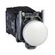 Pilot light, Harmony XB4, white complete Ø22 mm plain lens with BA9s bulb 110...120 V - XB4BV31