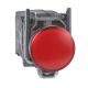 red complete pilot light Ø22 plain lens with BA9s bulb 230...240V - XB4BV44