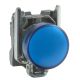 Pilot light, metal, blue, Ø22, plain lens with integral LED, 24 V AC/DC - XB4BVB6