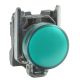 Pilot light, metal, green, Ø22, plain lens with integral LED, 230...240 VAC - XB4BVM3