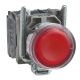 Harmony XB4, Illuminated push button, metal, flush, red, Ø22, spring return, 230...240 V AC, 1 NO + 1 NC - XB4BW34M5