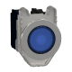 Harmony XB4, Illuminated push button flush mounted, metal, blue, Ø30, integral LED, 24V AC/DC 1 NO + 1 NC - XB4FW36B5
