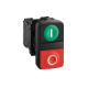 Double-headed push button, plastic, Ø22, 1 green flush marked I + 1 red projecting marked O, 1 NO + 1 NC - XB5AL73415