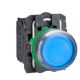 Harmony XB5, Illuminated push button, plastic, flush, blue, Ø22, spring return, 230...240 V AC, 1 NO + 1 NC - XB5AW36M5