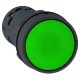 Harmony XB7, Monolithic push button, plastic, green, Ø22, spring return, unmarked, 1 NO - XB7NA31