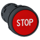 Push button, Harmony XB7, PB, Spring Rtn, red, NO+NC, White 