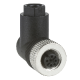 female, M12, 4-pin, elbowed connector - cable gland Pg 7 - XZCC12FCM40B