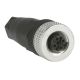 female, M12, 4-pin, straight connector - cable gland Pg 7 - XZCC12FDM40B