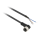 Télémécanique - XZ - Bekabelde connectoren - Haaks - Female - Ø8 mm - 3 pins - PUR kabel 2m - XZCP0266L2
