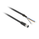 Télémécanique - XZ - Bekabelde connectoren - Recht - Female - M12 - 4 pins - PUR kabel 5m - XZCP1169L5