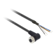 XZ - Voorbekabelde connectoren - Haaks - Female - M12 - 4 pins - PUR kabel 10m - XZCP1241L10
