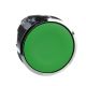 Push button head, metal, flush, green, Ø22, spring return, unmarked - ZB4BA3