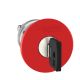 red Ø40 Emergency stop, switching off head Ø22 trigger and latching key release - ZB4BS94410
