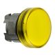 Head for pilot light, Harmony XB4, yellow Ø22 mm with plain lens integral LED - ZB4BV083