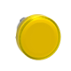 Head for pilot light, Harmony XB4, metal, yellow, 22mm, universal LED, plain lens, for insertion of image - ZB4BV083E