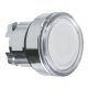 white flush illuminated pushbutton head Ø22 spring return for integral LED - ZB4BW313