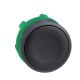 Push button head, plastic, flush, black, Ø22, spring return, unmarked - ZB5AA2