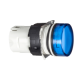 Testa lampada spia Ø16 - circolare - gemma liscia blu - ZB6AV6