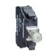 white light block for head Ø22 integral LED 12V screw clamp terminals - ZBVJ1