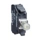 green light block for head Ø22 integral LED 12V screw clamp terminals - ZBVJ3