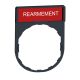 legend holder 30 x 40 mm with legend 8 x 27 mm with marking REARMEMENT - ZBY2123