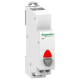 Acti9 iPB 1NC single push button grey - indicator light red 110-230Vac - A9E18037
