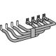 Set of power connections, parallel bars, for 4P changeover contactors assembly, LC1D80004 - LA9D8070