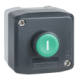 Harmony XAL - boite 1 bouton poussoir affleurant vert Ø22 marquage ’I' - 1F+1O  - XALD102E
