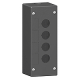 Harmony XALG - boîte à boutons vide - plastique - 4 perçages horizontaux  - XALG04
