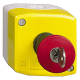 Estación de control, plástico, tapa amarilla, 1 pulsador de seta rojo ø 40, liberación de llave, 1 na + 1 nc - XALK188E