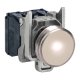 Pilot light, metal, white, Ø22, plain lens with integral LED, 110…120 VAC - XB4BVG1