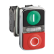 green flush/red projecting illuminated double-headed pushbutton Ø22 1NO+1NC 240V - XB4BW73731M5