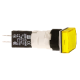Complete pilot light, Harmony XB6, rectangular yellow Ø 16 with integral LED 12...24 V - XB6DV5BB