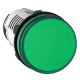 Monolithic pilot light, plastic, green, Ø22, integral LED, 24 V AC/DC - XB7EV03BP