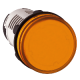 Monolithic pilot light, plastic, orange, Ø22, integral LED, 24 V AC/DC - XB7EV08BP