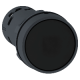 Harmony XB7, Monolithic push button, plastic, black, Ø22, spring return, unmarked, 1 NO - XB7NA21