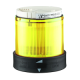 Illuminated unit for modular tower lights, plastic, yellow, Ø70, steady, integral LED, 24 V AC/DC - XVBC2B8
