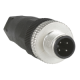male, M12, 4-pin, straight connector - cable gland Pg 7 - XZCC12MDM40B