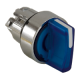 blue illuminated selector switch head Ø22 3-position spring return - ZB4BK1863