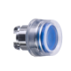 blue flush illuminated pushbutton head Ø22 spring return for integral LED - ZB4BW563