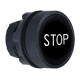 Harmony XB5 - tête bouton poussoir - affleurant - Ø22 - noir - texte 'STOP' - ZB5AA234