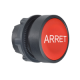 Harmony XB5 - tête bouton poussoir - affleurant - Ø22 - rouge - texte 'ARRET' - ZB5AA433