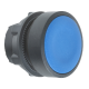 Push button head, plastic, flush, blue, Ø22, spring return, unmarked - ZB5AA6