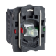 green light block with body/fixing collar with integral LED 24V 1NO+1NC - ZB5AW0B35