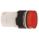 Testa lampada spia Ø16 - circolare - gemma liscia rossa - ZB6AV4